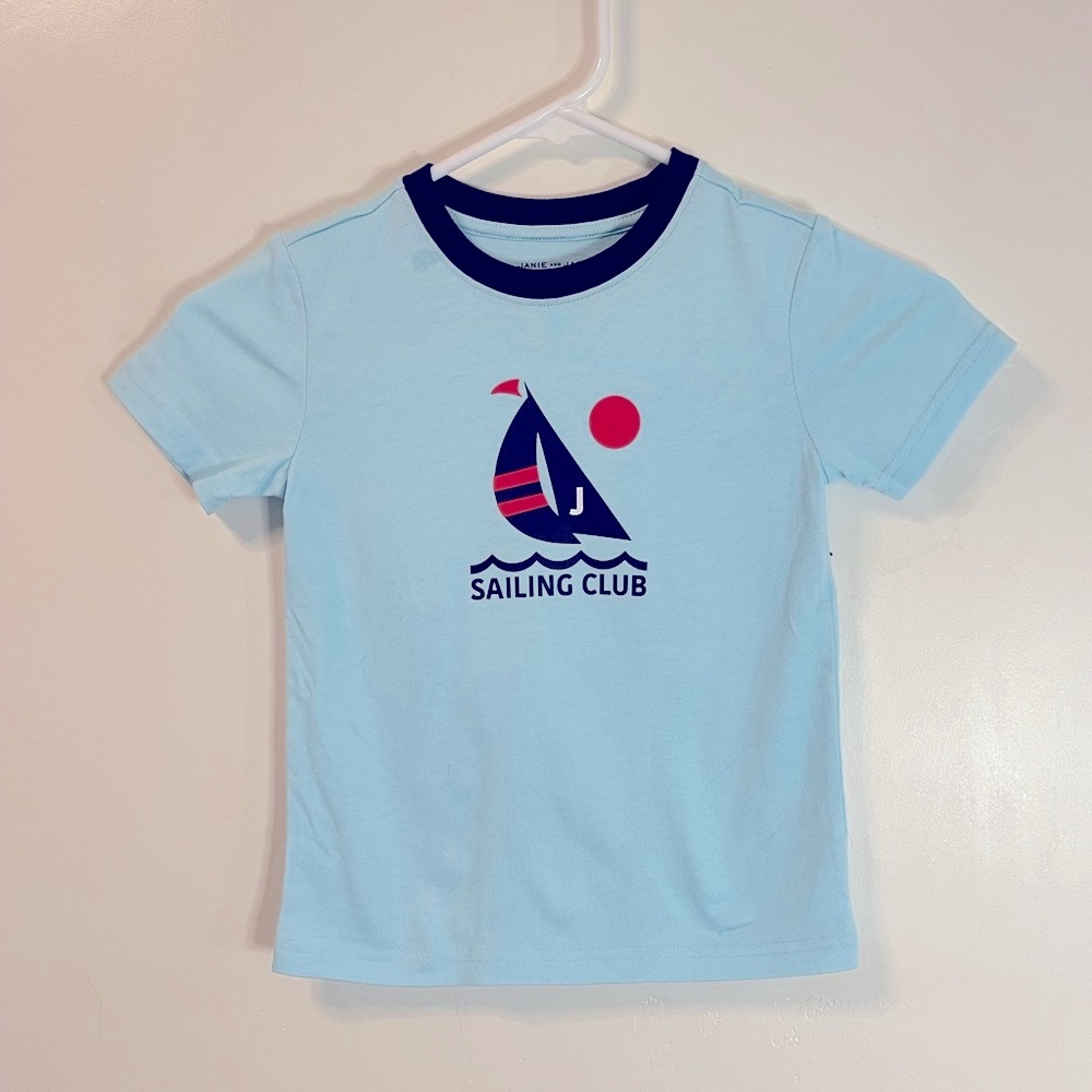 NWT Janie and Jack Cotton Sailing Club T-Shirt size 3/3T